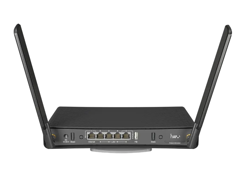 MIKROTIK wireless dual-band router with 5 Gigabit Ethernet ports , hAP ac3 with RouterOS L4