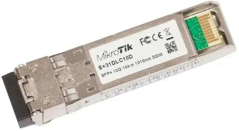 [S+31DLC10D] توصيلة الياف بصرية MikroTik SFP+module 10G Single Mode 10km 1310nm