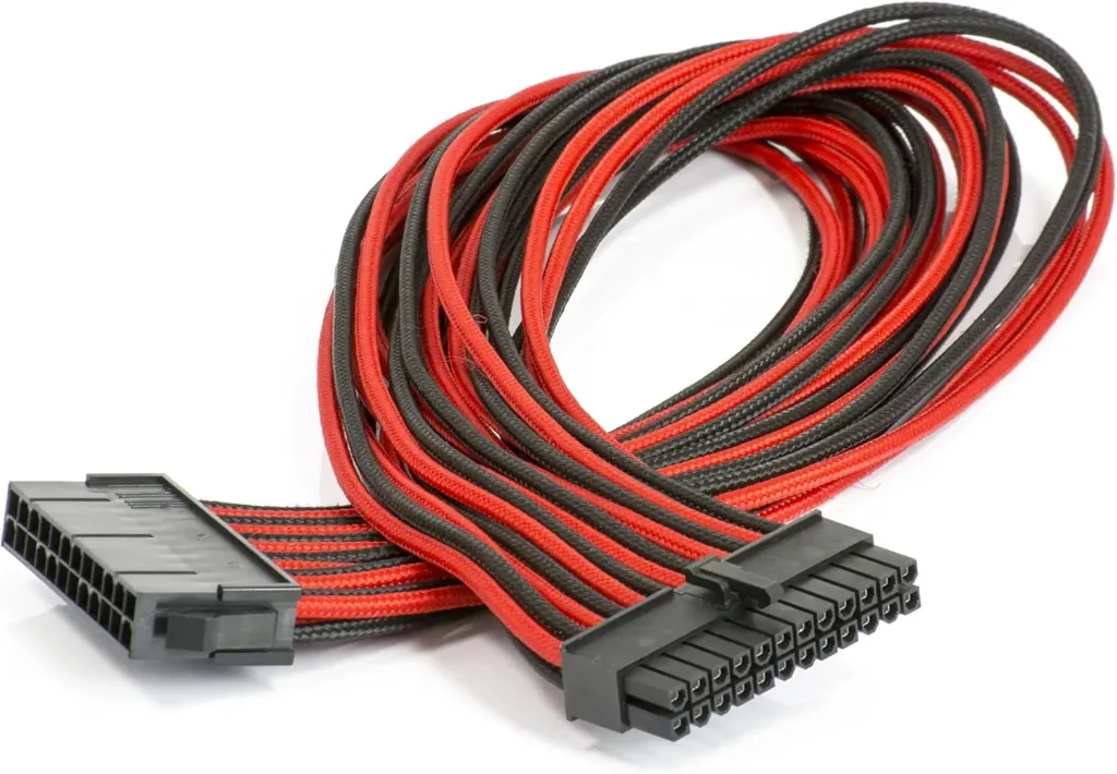 Phanteks 4 Pin M/B Extension cable 500mm Length, Black/Red