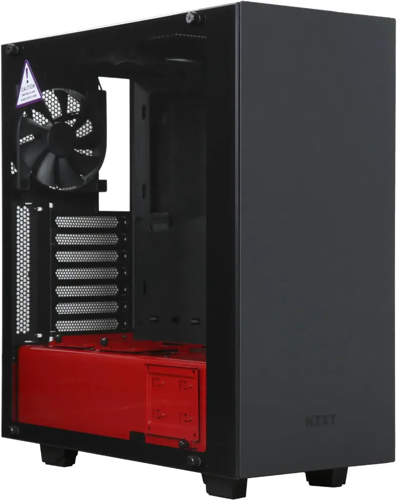 NZXT S340 Elite ATX Mid Tower Pc Case Black/Red Steel/Tempered Glass