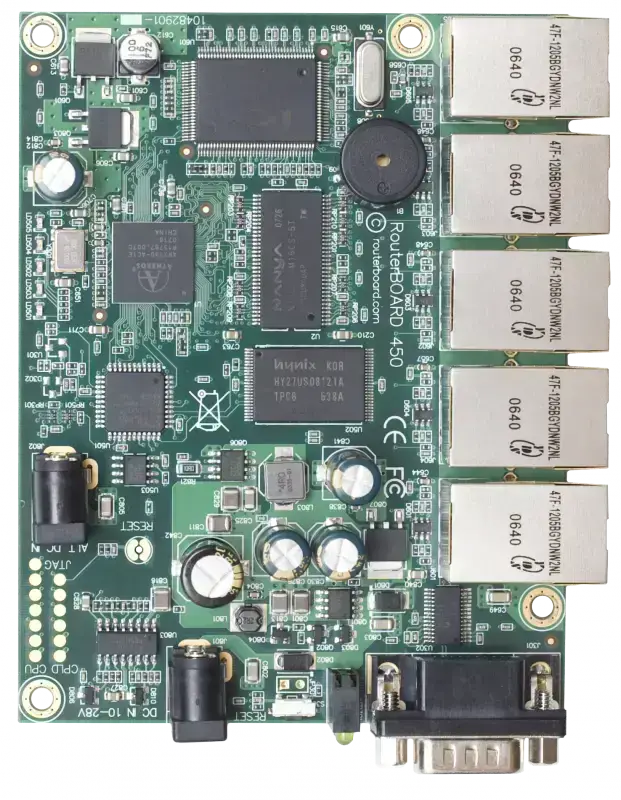 صندوق موزع شبكة 5 مداخل MikroTik Router BOARD 450 , 5X Gbit Ports