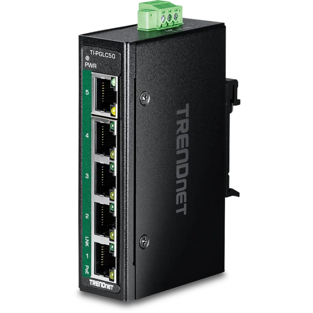 TRENDnet TI-G80 8-Port Hardened Industrial Gigabit DIN-Rail Switch