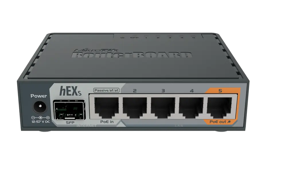 [RB760iGS] موجه شبكات  MikroTik hEX S 5 Gigabit Port Dual-Core 880MHz Ethernet Router
