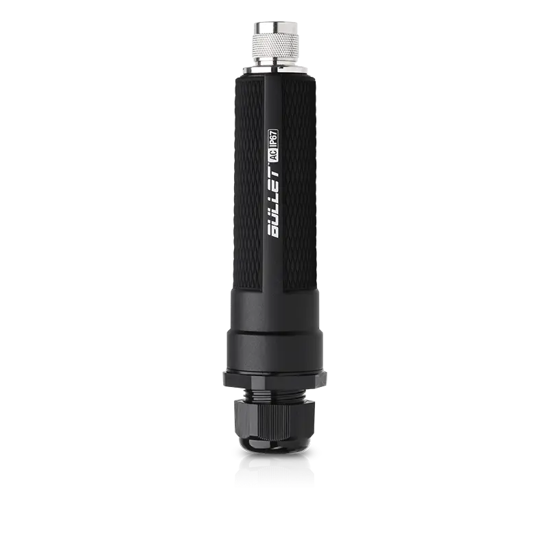 موزع شبكات بتردد ثنائي Ubiquiti Bullet AC IP67, Dual Band Titanium