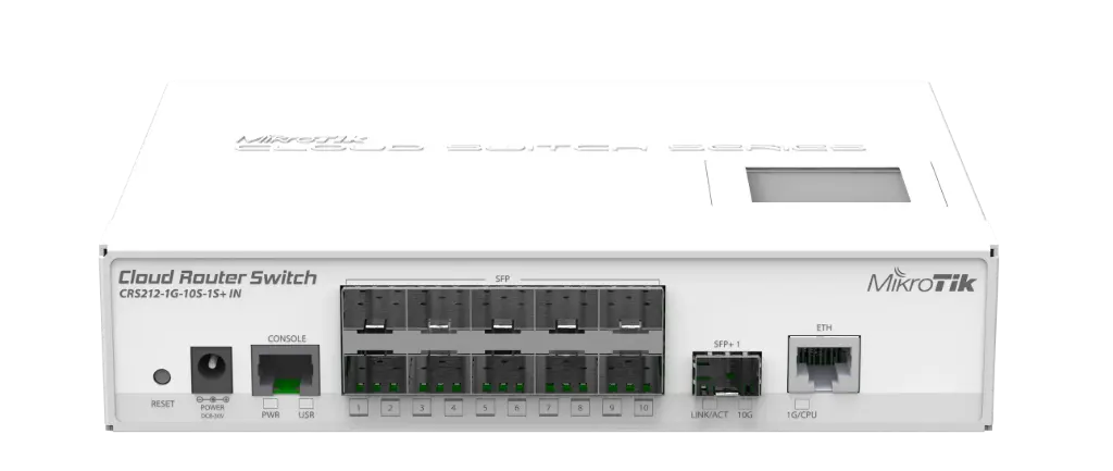 موزع موجه شبكة Mikrotik CRS212-1G-10S-1S+IN network switch