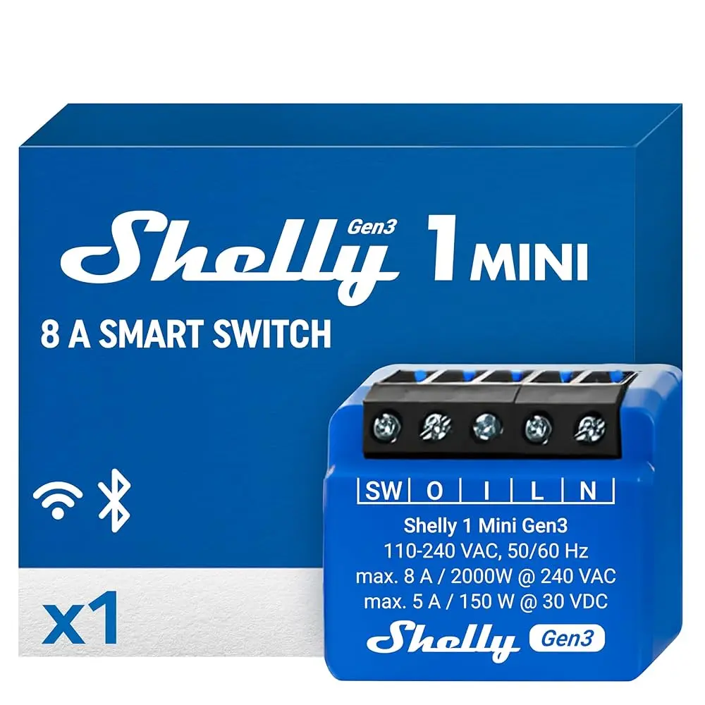Shelly 1 Mini Gen3 Wi-Fi-operated smart switch