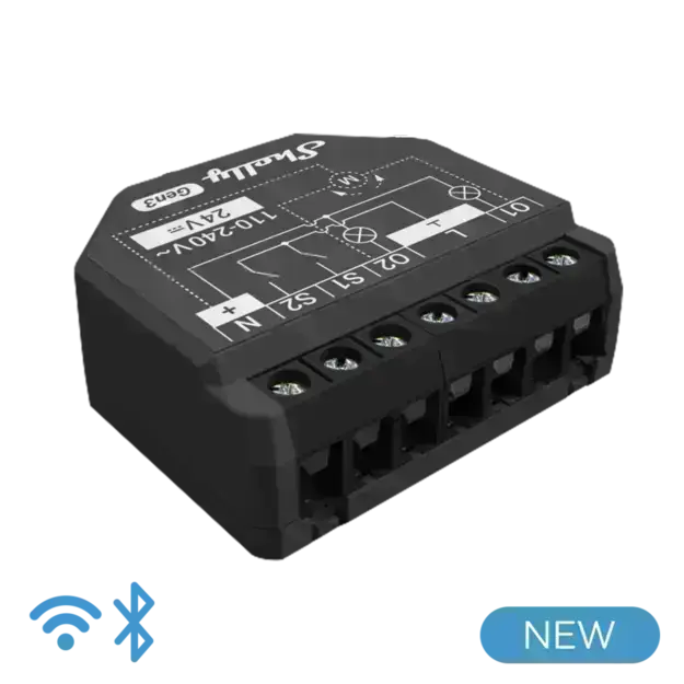 Shelly 2PM Gen3 Wi-Fi-operated smart switch