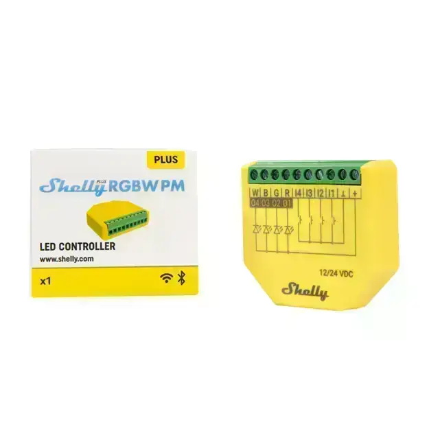 Shelly Plus RGBW PM- Wi-Fi operated RGBW controller for LED strips