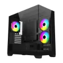 FSP S340 Tempered Glass ATX Mid Tower Gaming Case - Black