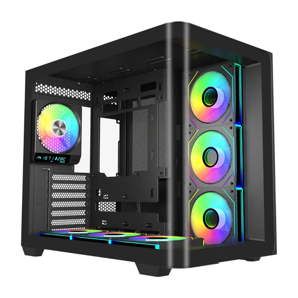 FSP M580 Tempered Glass ATX Mid Tower Gaming Case Black