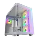 FSP M580 White Mid Tower ATX Case, Tempered Glass Side Panel