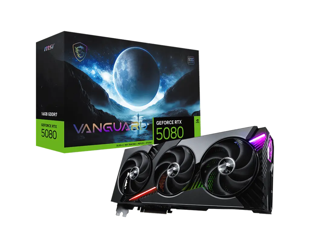 MSI GeForce RTX 5080 16G VANGUARD SOC Graphics Card 