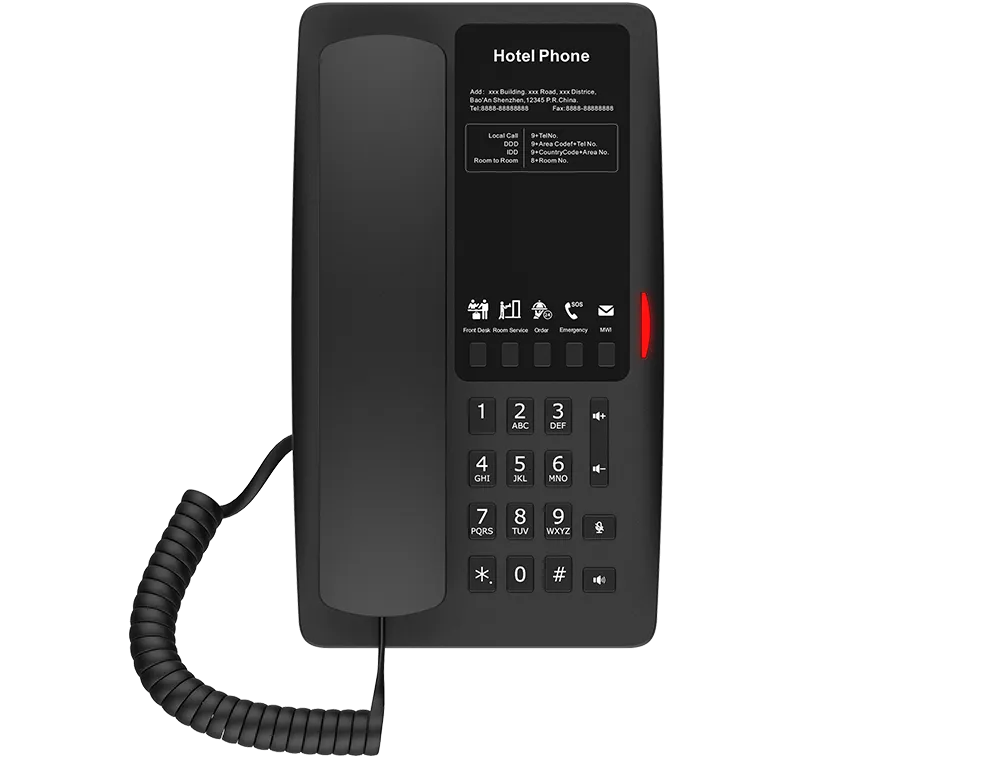 Fanvil H4W Hotel IP Phone With Wi Fi - Black