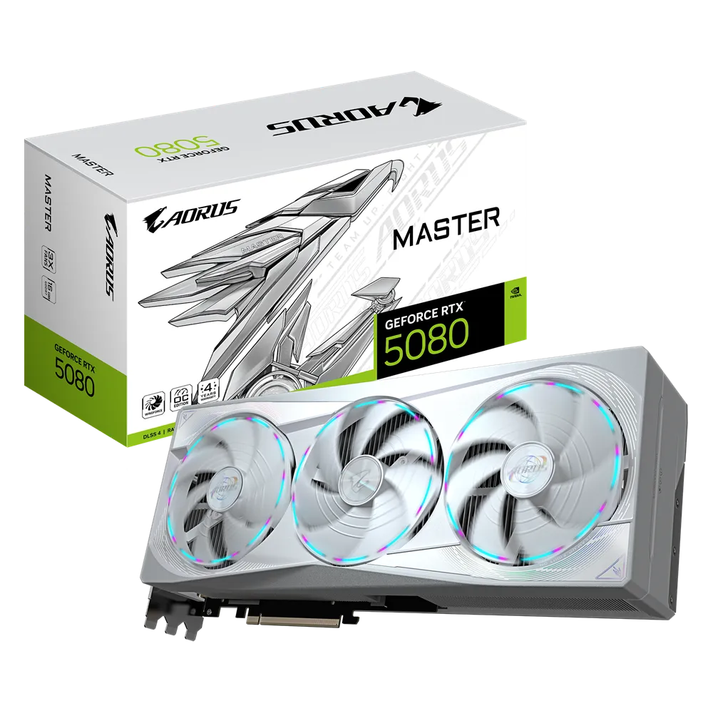 [GV-N5080AORUSM ICE-16GD] Gigabyte AORUS GeForce RTX 5080 MASTER ICE 16G GDDR7 Graphics Card