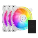 CoolerMaster MasterFan MF120 Halo2 3in1 ARGB Gen 2 LED Rings Case Fan - White