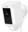 Ring Spotlight Cam Smart Camera with Built-in Wi-Fi & Siren Alarm, Wired - White